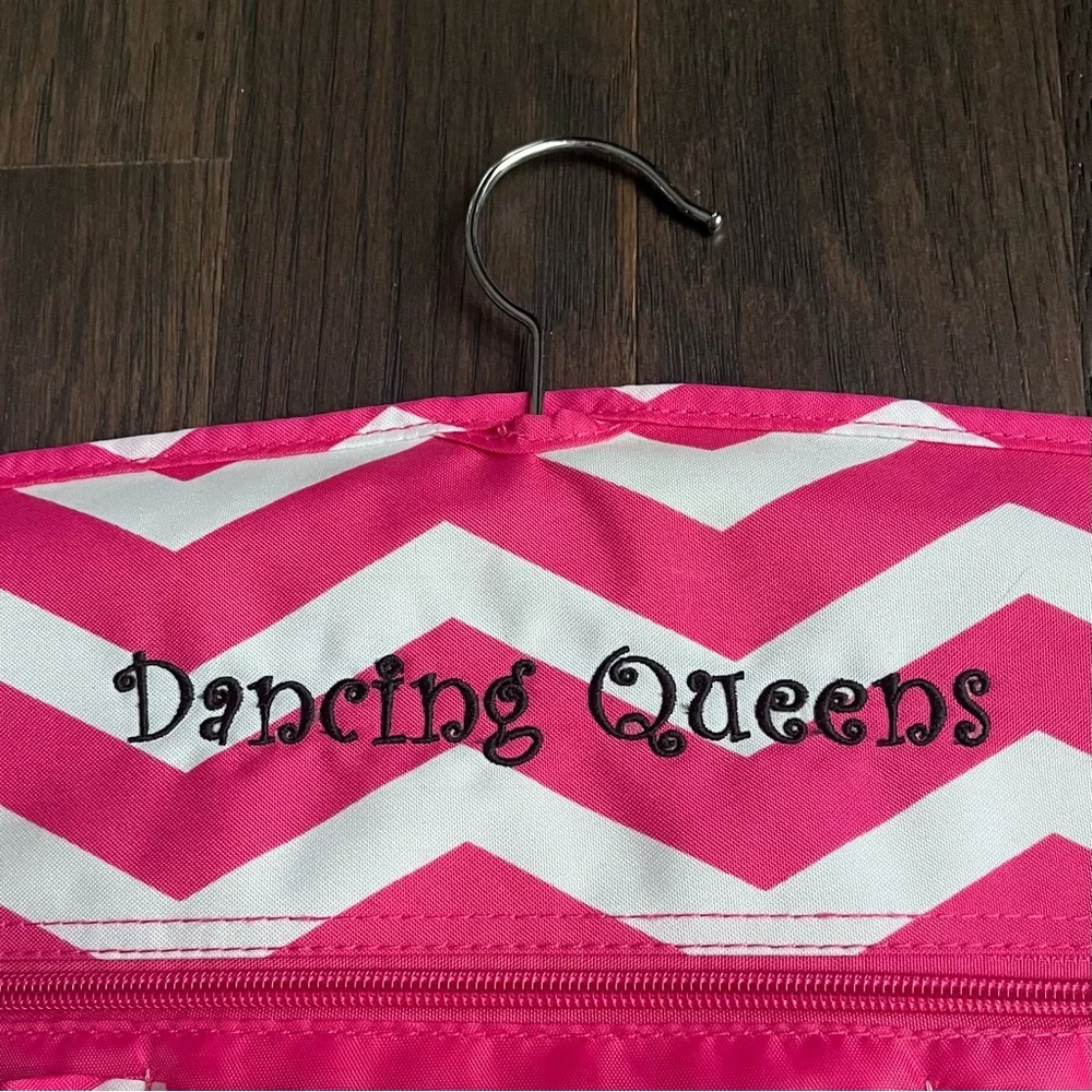 Pink Hanging Organizer with Clear Pockets